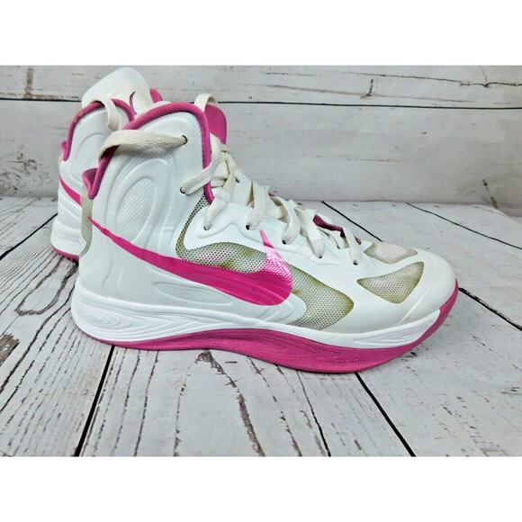 Ladies Size 10 RARE Breast Cancer Ribbon Nike Hyperfuse White/Pink 525021-101 - Picture 9 of 12